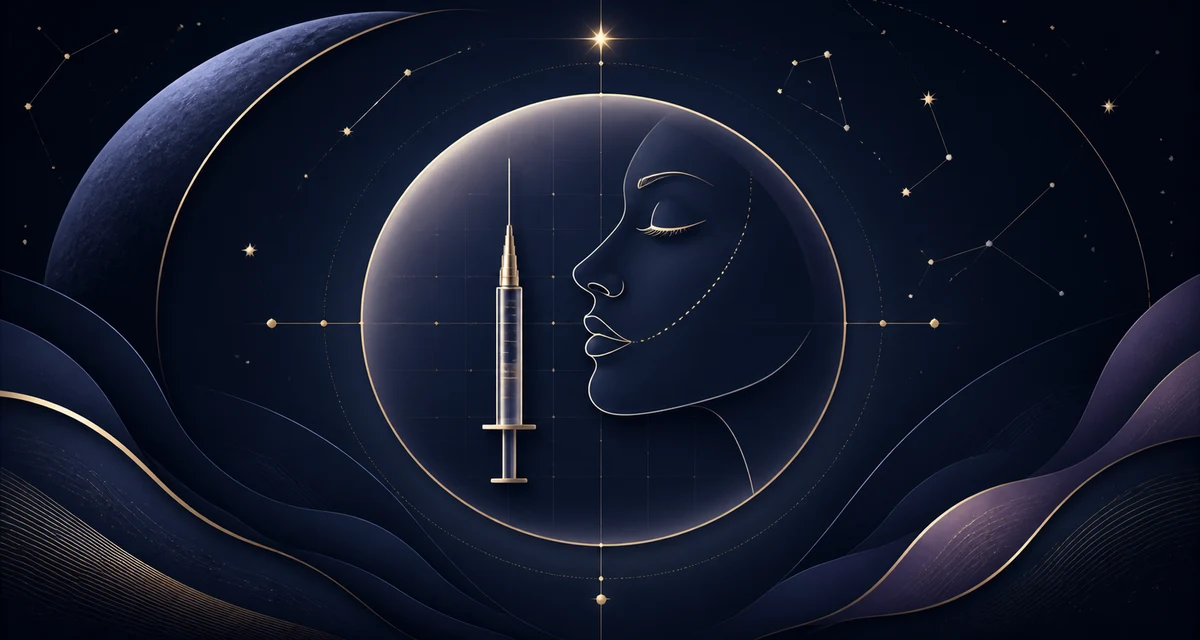 Celestial timing illustration for cosmetic injections