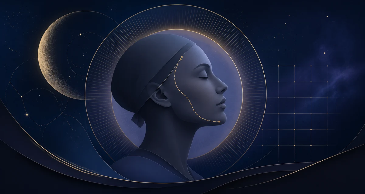 Celestial timing illustration for elective cosmetic surgery