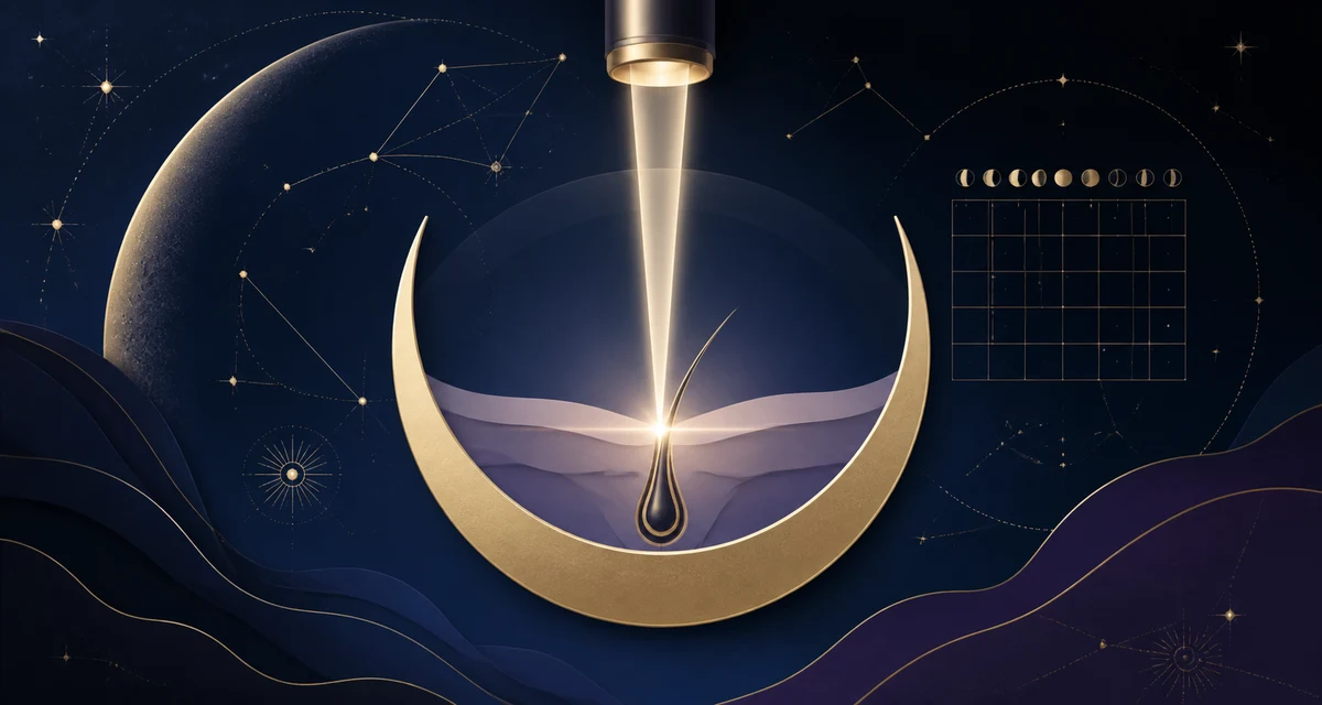 Celestial timing illustration for laser hair removal