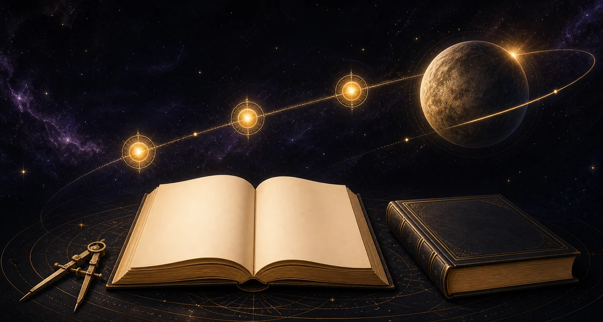 Celestial timing illustration for course or study program