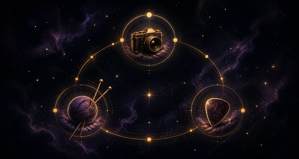 Celestial timing illustration for new hobby