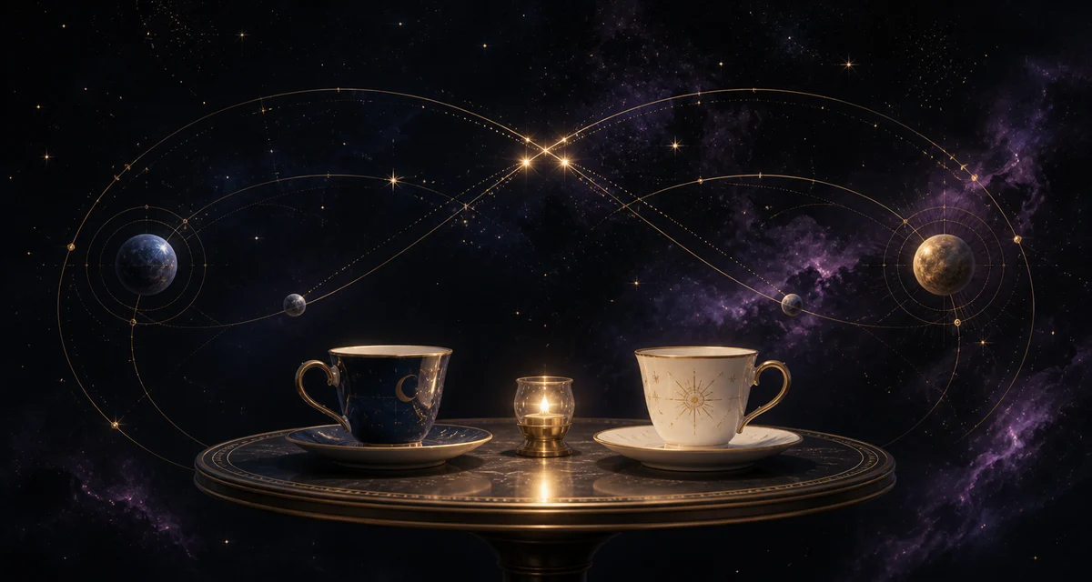 Celestial timing illustration for attending a networking event
