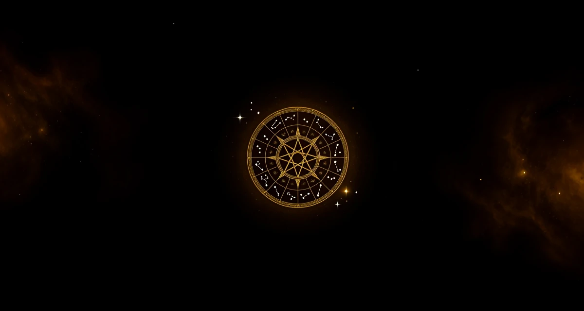 Zodiac wheel showing rising signs and ascendant positions