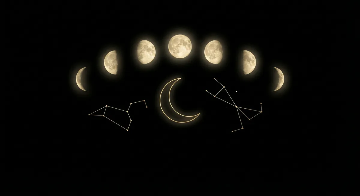 Void of course moon phases showing transition period between signs
